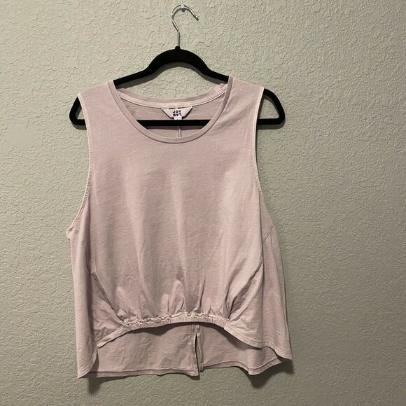 JoyLab Lilac High-Low Tank Top with Front Cinched Hem Size Large - Picture 2 of 8